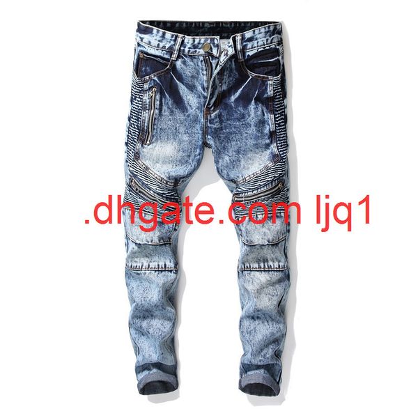 design new stitching fashion trendsetter hole micro elastic jeans nightclub men's pants 009, Blue
design new stitching fashion trendsetter hole micro elastic jeans nightclub men's pants 009, Blue