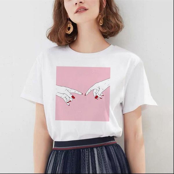 new fashion tshirt women hands and rose printed t shirt harajuku tee shirts summer streetwear female clothes, White
new fashion tshirt women hands and rose printed t shirt harajuku tee shirts summer streetwear female clothes, White