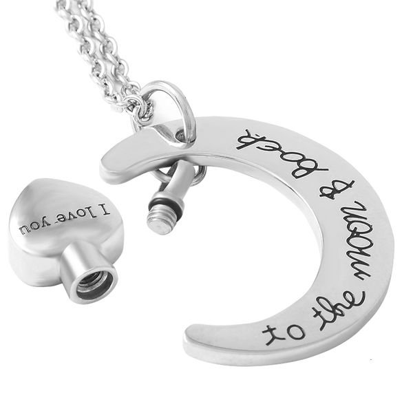 the new z497 silver i love you to moon and back urn necklace ashes cremation pendant jewelry for women men
the new z497 silver i love you to moon and back urn necklace ashes cremation pendant jewelry for women men