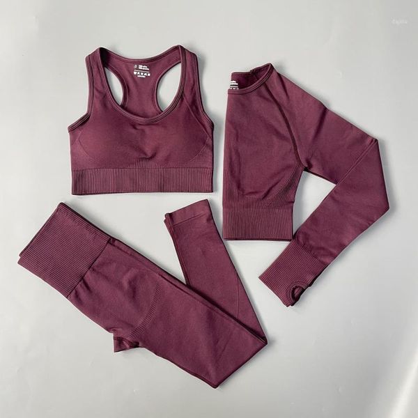 2/3pcs seamless women yoga set workout sportswear gym clothing fitness long sleeve crop high waist leggings sports suits1, White;red
2/3pcs seamless women yoga set workout sportswear gym clothing fitness long sleeve crop high waist leggings sports suits1, White;red
