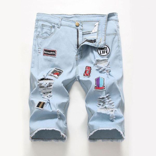 new personalized men's wear fashion fashion high street hole patch beggars pants elastic jeans men's shorts1, Blue
new personalized men's wear fashion fashion high street hole patch beggars pants elastic jeans men's shorts1, Blue