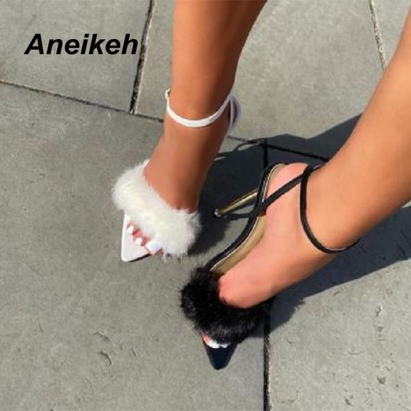 aneikeh new femmes fluffy sandales women summer peep toe high heel fashion buckle strap ladies gladiator party shoe 35-42 c0129, Black
aneikeh new femmes fluffy sandales women summer peep toe high heel fashion buckle strap ladies gladiator party shoe 35-42 c0129, Black