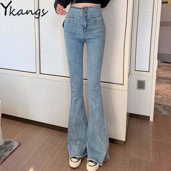 women's jeans high waist tassels vintage flare pants women slim wide leg ladies bell bottom mom female button femme loose denim trouser, Blue
women's jeans high waist tassels vintage flare pants women slim wide leg ladies bell bottom mom female button femme loose denim trouser, Blue