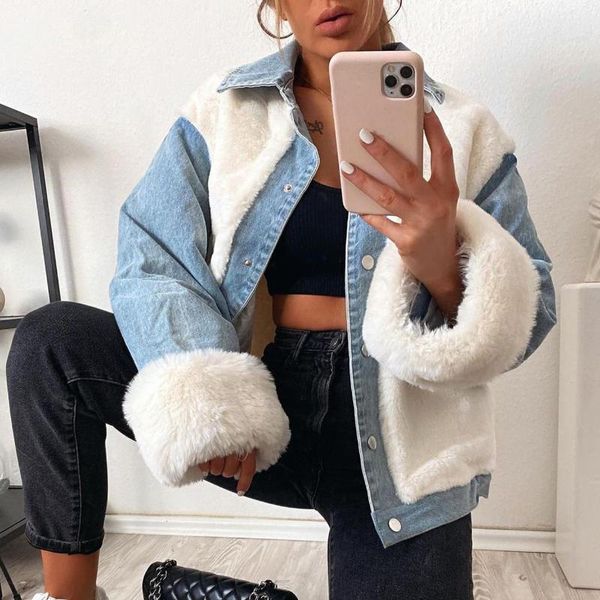 women's jackets winter women plus denim patchwork jacket long sleeve loose lapel warm outwear coat, Black;brown
women's jackets winter women plus denim patchwork jacket long sleeve loose lapel warm outwear coat, Black;brown
