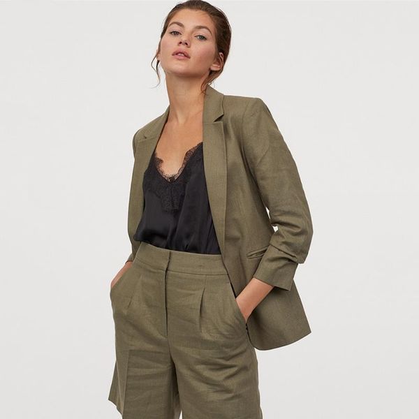 pea green simple vintage none button notched blazer women coat 2021 autumn new fashion elegant office lady regular jacket blazer, White;black
pea green simple vintage none button notched blazer women coat 2021 autumn new fashion elegant office lady regular jacket blazer, White;black