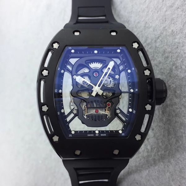upgraded richard rm052 refined steel black plated case black skull dial japanese miyata machinery rm052 men's rubber band sports watch, Slivery;brown
upgraded richard rm052 refined steel black plated case black skull dial japanese miyata machinery rm052 men's rubber band sports watch, Slivery;brown