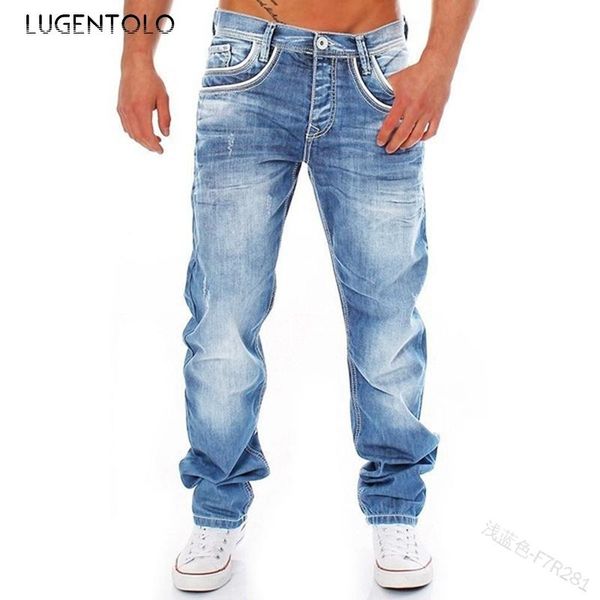 men's jeans men loose fashion solid denim straight pocket casual simple all-match long lugentolo, Blue
men's jeans men loose fashion solid denim straight pocket casual simple all-match long lugentolo, Blue