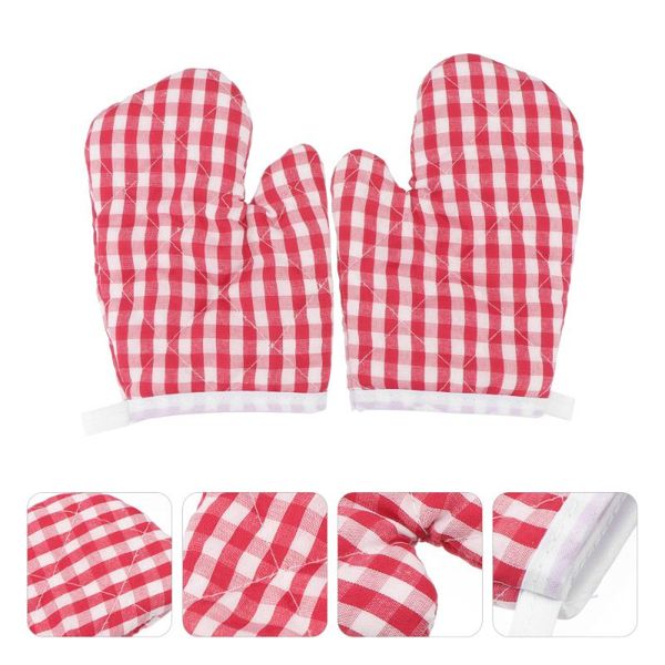 2pcs kids heat insulation anti-scald kitchen microwave oven mitts baking 
2pcs kids heat insulation anti-scald kitchen microwave oven mitts baking
