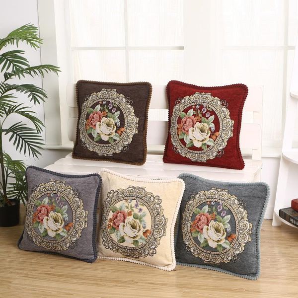48x48cm chenille pillowcase jacquard vintage peony wreath sofa cushion cover home chair seat decor
48x48cm chenille pillowcase jacquard vintage peony wreath sofa cushion cover home chair seat decor