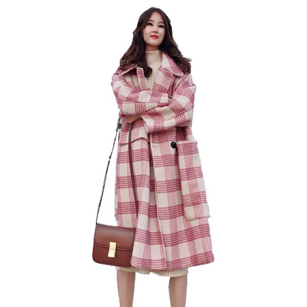 women's coat fashion lattice double-breasted suit collar jacket coats winter woolen warm jackets ladies overcoat, Black
women's coat fashion lattice double-breasted suit collar jacket coats winter woolen warm jackets ladies overcoat, Black