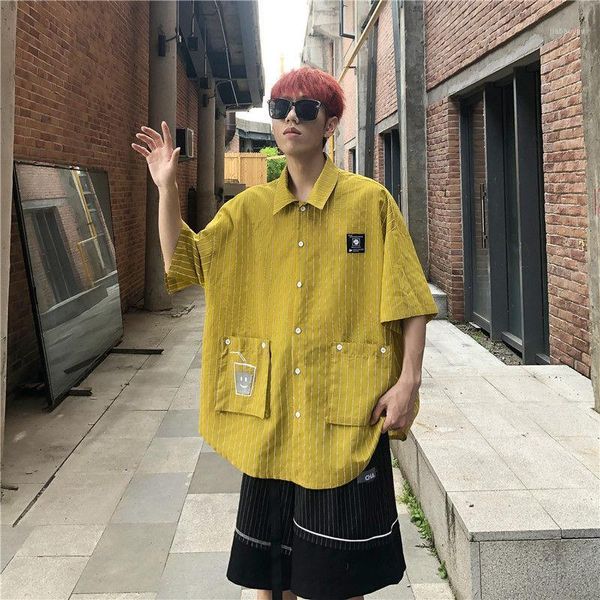 2020 summer new youth popular men's striped large pockets loose large size five-point sleeve shirt fashion casual shirt jacket1, White;black
2020 summer new youth popular men's striped large pockets loose large size five-point sleeve shirt fashion casual shirt jacket1, White;black