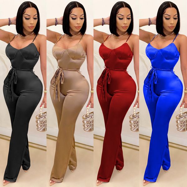 jumpsuits amp rompers sleeveless one piece set suspender solid color belt pants waist straight tube bow women's clothes, Black;white
jumpsuits amp rompers sleeveless one piece set suspender solid color belt pants waist straight tube bow women's clothes, Black;white