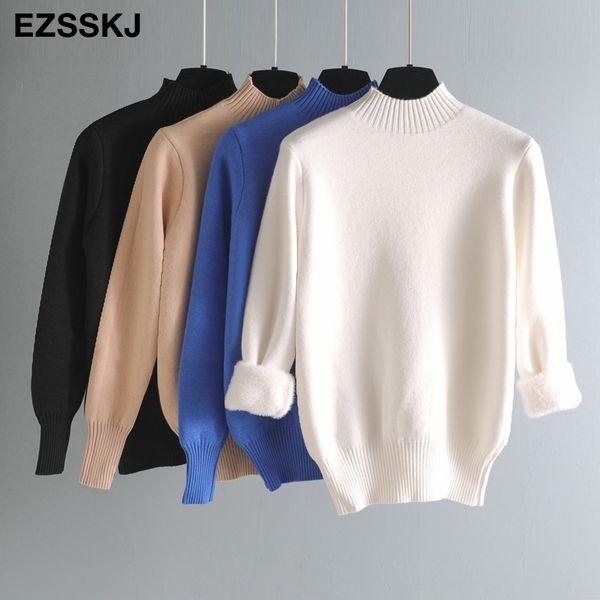 autumn winter cashmere basic warm sweater velvet pullovers women female fur thick turtleneck sweater knit jumpers 201023, White;black
autumn winter cashmere basic warm sweater velvet pullovers women female fur thick turtleneck sweater knit jumpers 201023, White;black
