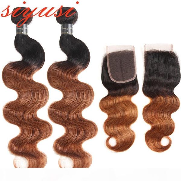 ombre peruvian human hair bundles with 4x4 lace closure t1b 27 t1b 30 peruvian body wave 4 bundles double weft hair extensions, Black;brown
ombre peruvian human hair bundles with 4x4 lace closure t1b 27 t1b 30 peruvian body wave 4 bundles double weft hair extensions, Black;brown