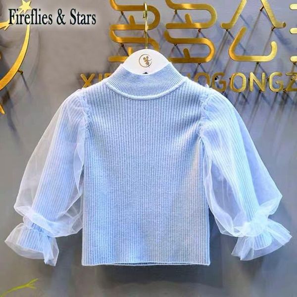 pullover spring autumn girls sweater baby knitwear kids knitted children clothes solid mesh puff sleeve ruched cuff 4 to 14 yrs, Blue
pullover spring autumn girls sweater baby knitwear kids knitted children clothes solid mesh puff sleeve ruched cuff 4 to 14 yrs, Blue