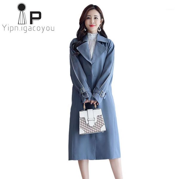 2019 autumn women trench coat long sleeve double-breasted long windbreaker female casual loose with belt ladies solid overcoat1, Tan;black
2019 autumn women trench coat long sleeve double-breasted long windbreaker female casual loose with belt ladies solid overcoat1, Tan;black