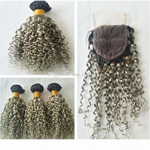 two tone 1b gray dark root ombre human hair with closure 4pcs lot sliver grey ombre deep curly hair bundles with lace closures, Black
two tone 1b gray dark root ombre human hair with closure 4pcs lot sliver grey ombre deep curly hair bundles with lace closures, Black