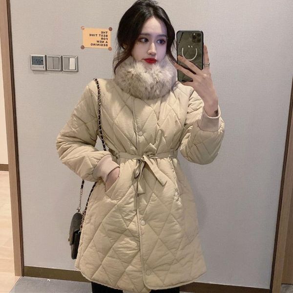 cotton padded down jackets new female 2020 fashion belt wool collar elegent slim winter women solid color thick parkas chic, Black
cotton padded down jackets new female 2020 fashion belt wool collar elegent slim winter women solid color thick parkas chic, Black