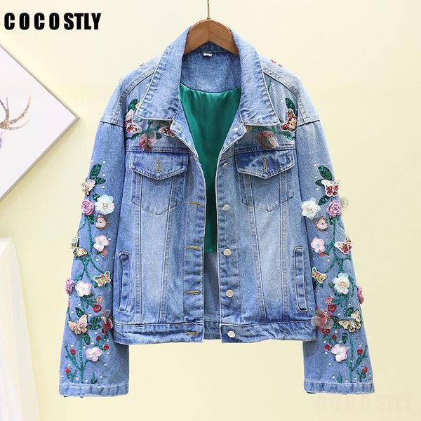 2020 autumn women jackets embroidery 3d flowers pearl bead denim jacket coat woman long sleeve jean jacket feminina coats1, Black;brown
2020 autumn women jackets embroidery 3d flowers pearl bead denim jacket coat woman long sleeve jean jacket feminina coats1, Black;brown