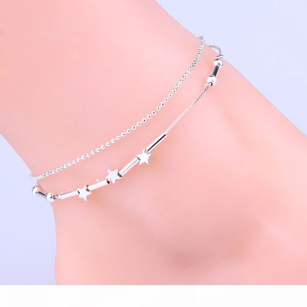 2016 new star ankle bracelets beach jewelry 925 sterling silver double layers anklets jewelry for women boot foot jewelry, Golden;silver
2016 new star ankle bracelets beach jewelry 925 sterling silver double layers anklets jewelry for women boot foot jewelry, Golden;silver