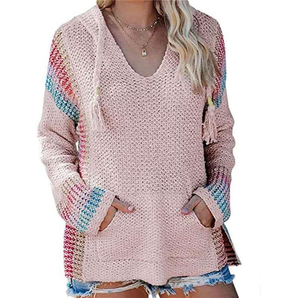 hirigin spring autumn women v-neck striped sweater fashion ladies casual streetwear hooded knitwear pullover, White;black
hirigin spring autumn women v-neck striped sweater fashion ladies casual streetwear hooded knitwear pullover, White;black