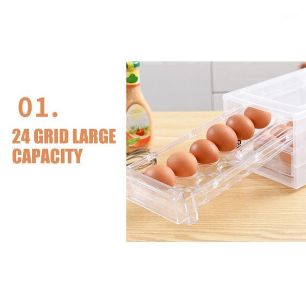 double layers egg trays drawer type egg holder organizers for refrigerator kitchen for 24 eggs b991
double layers egg trays drawer type egg holder organizers for refrigerator kitchen for 24 eggs b991