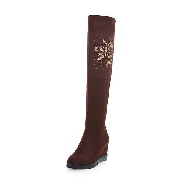 2020 new over the knee boots women warm autumn winter long boots slip on crystal elegant wedges shoes woman 4 colors, Black
2020 new over the knee boots women warm autumn winter long boots slip on crystal elegant wedges shoes woman 4 colors, Black