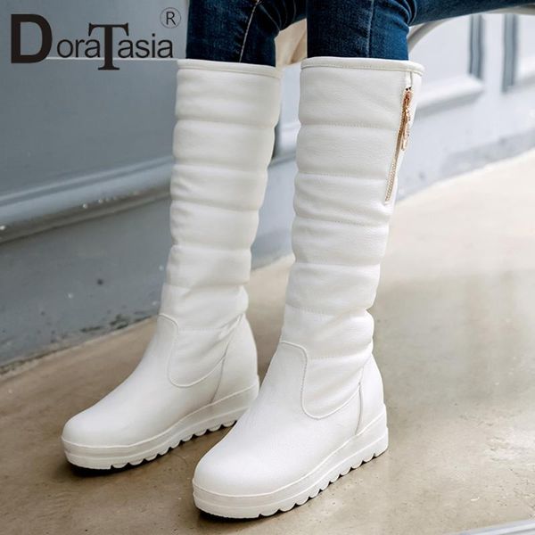 doratasia new fashion ladies snow boots winter warm fur russia knee high boots women platform height increasing shoes woman, Black
doratasia new fashion ladies snow boots winter warm fur russia knee high boots women platform height increasing shoes woman, Black