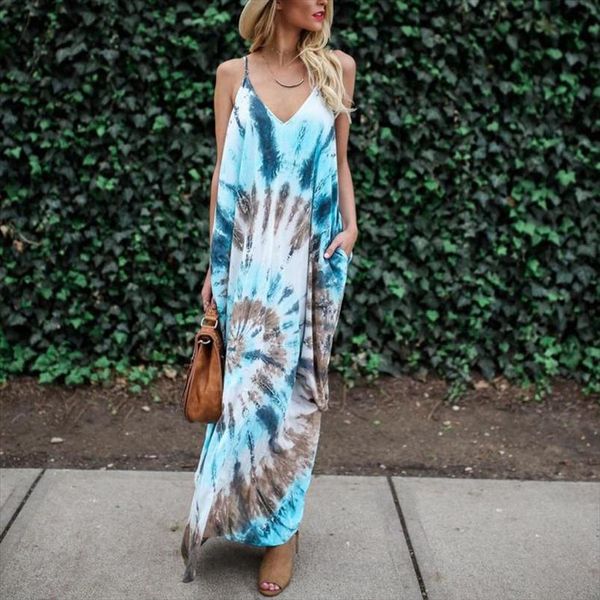 dress new fashion boho printed long sleeveless party dress v neck beach sundress women mar13, Black;gray
dress new fashion boho printed long sleeveless party dress v neck beach sundress women mar13, Black;gray