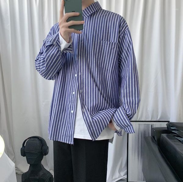 2020 spring and autumn striped single-breasted loose long-sleeved shirt fashion casual wild blue / sky blue -xl1, White;black
2020 spring and autumn striped single-breasted loose long-sleeved shirt fashion casual wild blue / sky blue -xl1, White;black