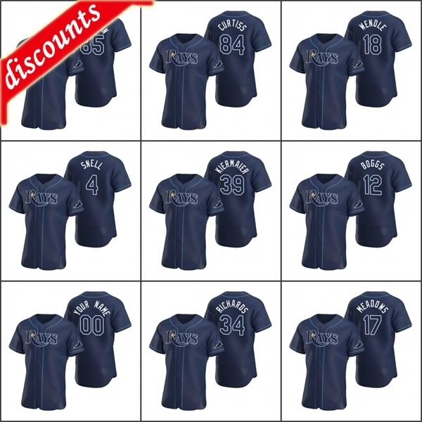 tampa\rbay\rrays men #12 wade boggs 85 sean gilmartin 18 joey wendle custom women youth navy authentic 2020 alternate jersey, Blue;black
tampa\rbay\rrays men #12 wade boggs 85 sean gilmartin 18 joey wendle custom women youth navy authentic 2020 alternate jersey, Blue;black