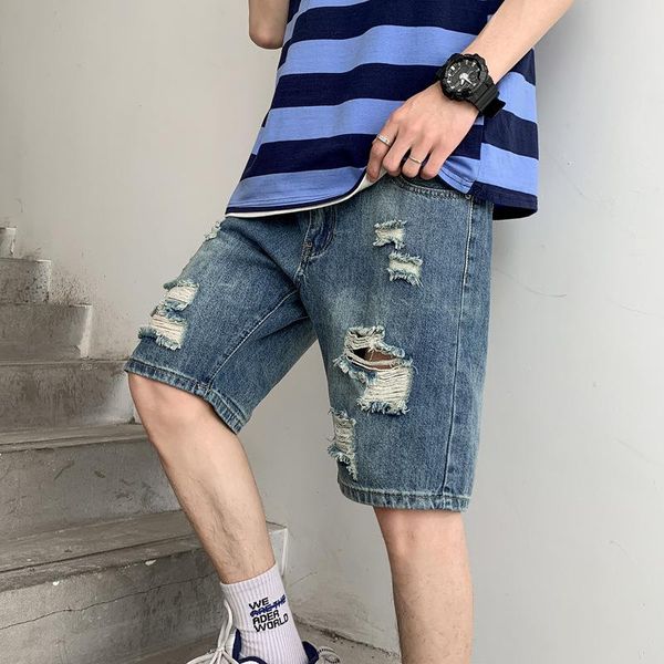2020 summer new style skinny jeans men's teenager with holes shorts nostalgic retro men's wear breeches tattered, Blue
2020 summer new style skinny jeans men's teenager with holes shorts nostalgic retro men's wear breeches tattered, Blue