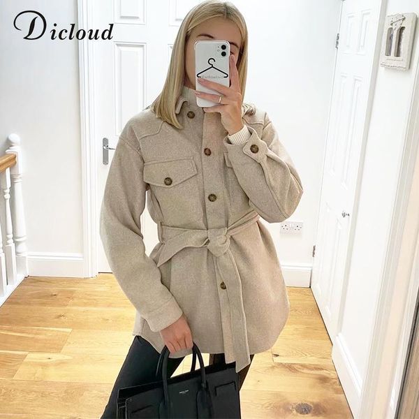 women's jackets dicloud winter shirt jacket women belted long oversized coat with pockets fashion knitted outerwear ladies clothing 202, Black;brown
women's jackets dicloud winter shirt jacket women belted long oversized coat with pockets fashion knitted outerwear ladies clothing 202, Black;brown