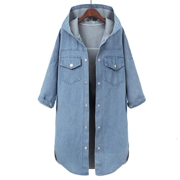 spring autumn new plus size denim jacket coat women loose hooded base jackets blue women's long sleeve casual jeans jackets f469, Black;brown
spring autumn new plus size denim jacket coat women loose hooded base jackets blue women's long sleeve casual jeans jackets f469, Black;brown