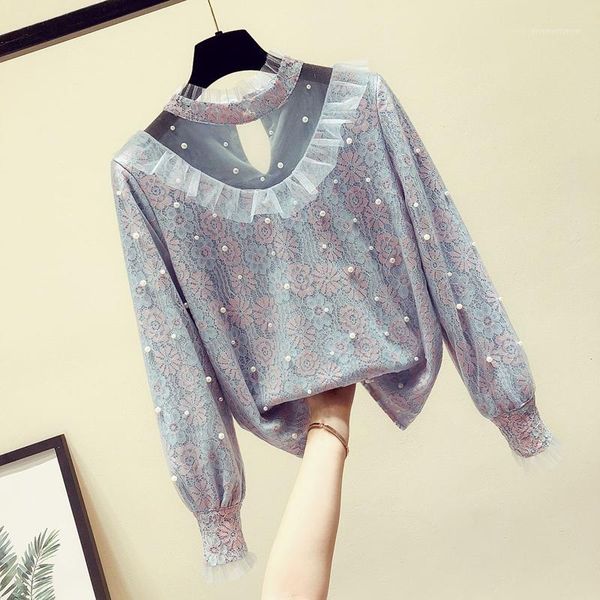 women's blouses & shirts korean style autumn winter 2021 fashion women's long sleeves beading lace thicken shirt female ladies blo, White
women's blouses & shirts korean style autumn winter 2021 fashion women's long sleeves beading lace thicken shirt female ladies blo, White