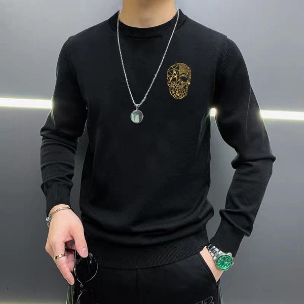 men's sweaters heavy craft thickening sweater rhinestone brand autumn loose design skull pullover winter, White;black
men's sweaters heavy craft thickening sweater rhinestone brand autumn loose design skull pullover winter, White;black