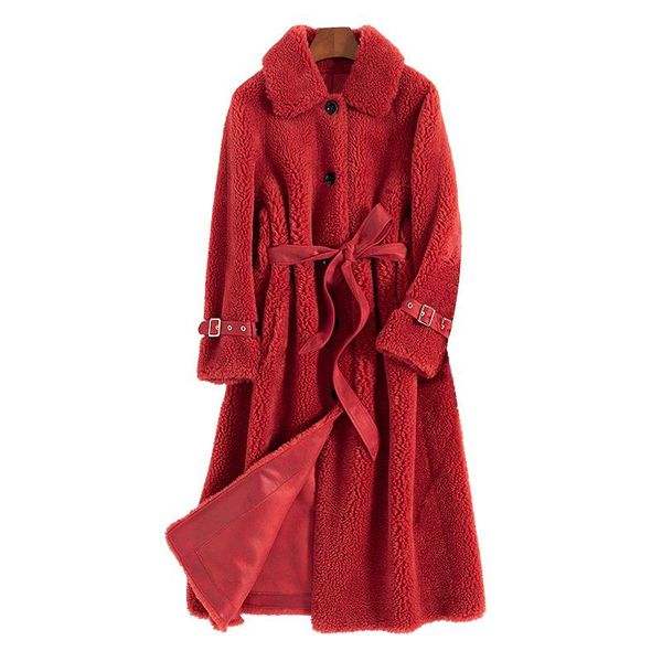 women's fur & faux coat female real vintage sheep shearing jacket women autumn winter clothes 2021 korean elegant long wool hiver 2901, Black
women's fur & faux coat female real vintage sheep shearing jacket women autumn winter clothes 2021 korean elegant long wool hiver 2901, Black