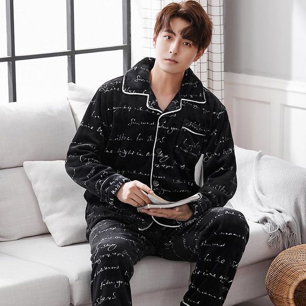 men's sleepwear winter pajamas male thicken youth flannel leisure coral fleece suit at home, Black;brown
men's sleepwear winter pajamas male thicken youth flannel leisure coral fleece suit at home, Black;brown