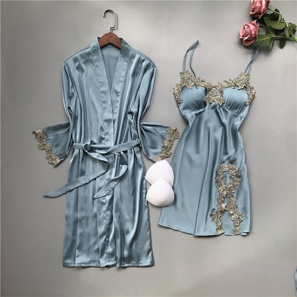 2pcs sleepwear women nighty&robe suit satin nightdress lace nightwear kimono bathrobe gown soft intimate lingerie homewear, Black;red
2pcs sleepwear women nighty&robe suit satin nightdress lace nightwear kimono bathrobe gown soft intimate lingerie homewear, Black;red