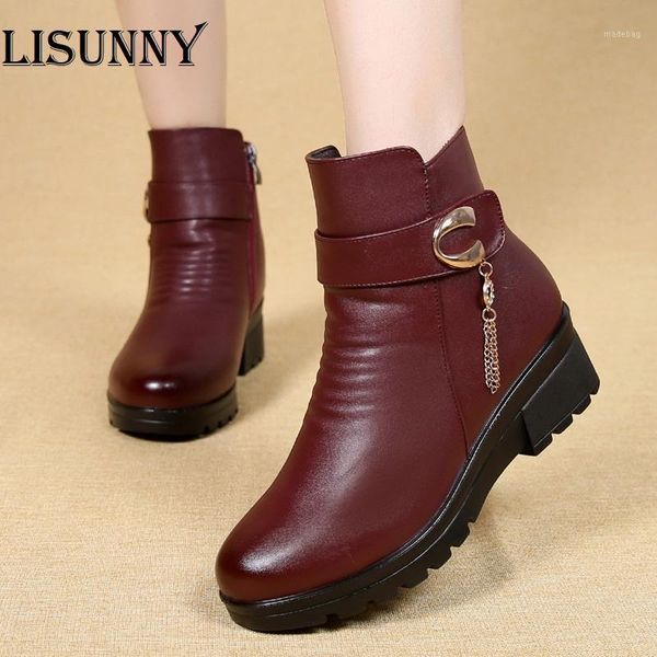 boots 2021 women winter genuine leather wedge heel non-slip women's large size mother warm boot famale snow1, Black
boots 2021 women winter genuine leather wedge heel non-slip women's large size mother warm boot famale snow1, Black