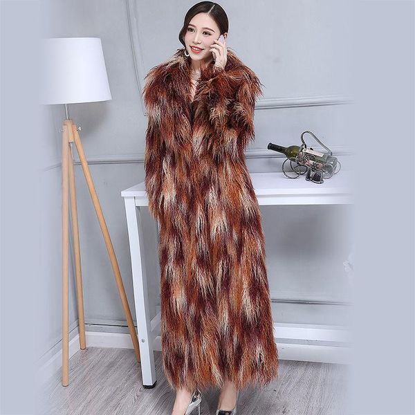 2021 fluffy faux fur coat women fur long turndown collar fake jacket winter thick warm soft long sleeve outerwear y165, Black
2021 fluffy faux fur coat women fur long turndown collar fake jacket winter thick warm soft long sleeve outerwear y165, Black