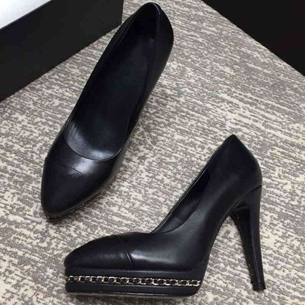 office fashion lady work shoes women pumps round toe black color original genuine leather high-heeled chain women's dress
office fashion lady work shoes women pumps round toe black color original genuine leather high-heeled chain women's dress