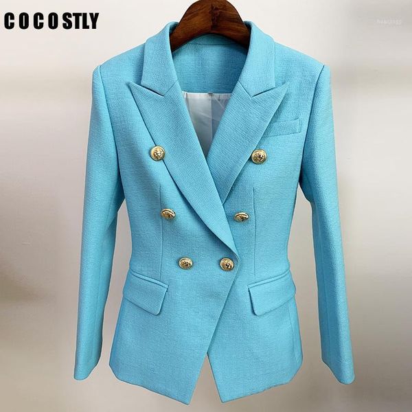 2020 paris fashion suit for women blazer classic lion buttons double breasted slim fitting office lady blazer jacket plus size1, White;black
2020 paris fashion suit for women blazer classic lion buttons double breasted slim fitting office lady blazer jacket plus size1, White;black