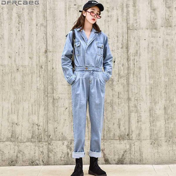 fashion streetwear jeans jumpsuit for women loose vintage ladies denim overalls elastic waist long sleeve blue romper trousers1, Black;white
fashion streetwear jeans jumpsuit for women loose vintage ladies denim overalls elastic waist long sleeve blue romper trousers1, Black;white