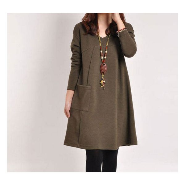 autumn new style plus size women's fat sister loose spring and autumn dress mid-length base skirt, Black;gray
autumn new style plus size women's fat sister loose spring and autumn dress mid-length base skirt, Black;gray