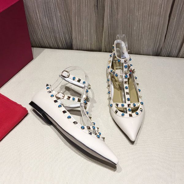 2021 fashion womens dress shoes gems rivet studded lace-up leather ballet flats sandals ladies office bridal wedding shoes, Black
2021 fashion womens dress shoes gems rivet studded lace-up leather ballet flats sandals ladies office bridal wedding shoes, Black