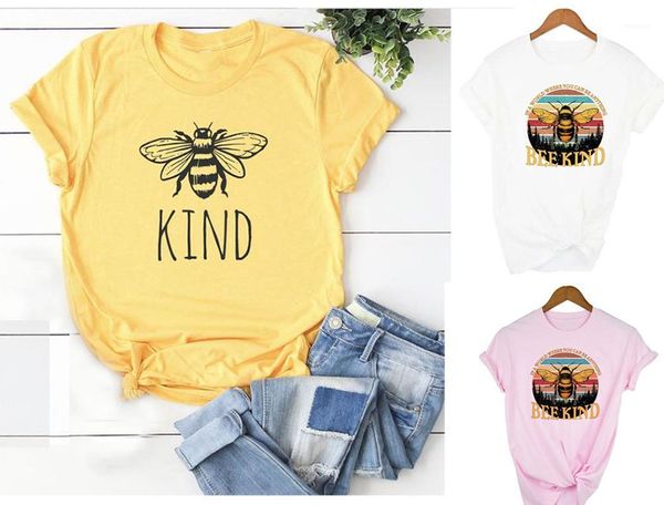 women printed bee kind casual t shirts fashion shirt graphic tees woman clothes harajuku pink tshirt camisas mujer vintage1, White
women printed bee kind casual t shirts fashion shirt graphic tees woman clothes harajuku pink tshirt camisas mujer vintage1, White