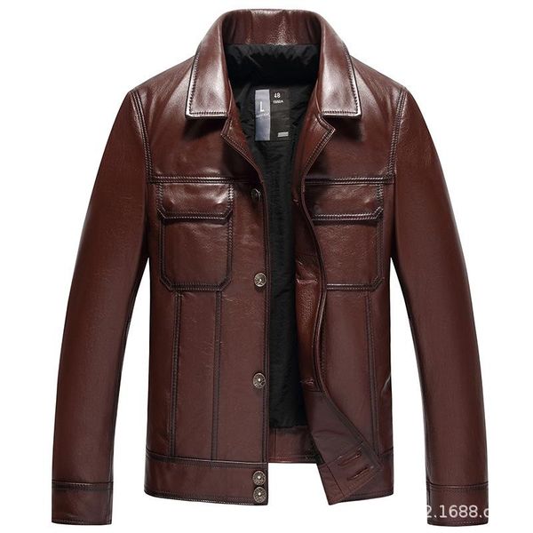 new specials head layer cowhide leather leather men's suit brought down jacket real jackets men a undertakes, Black
new specials head layer cowhide leather leather men's suit brought down jacket real jackets men a undertakes, Black