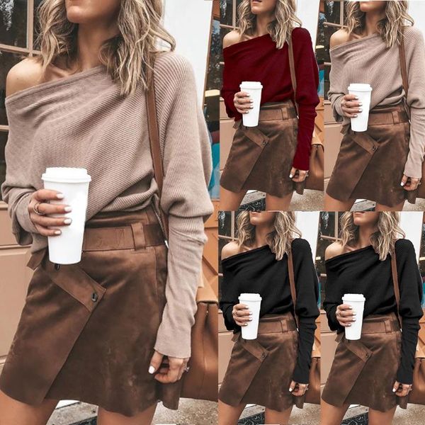 women's sweaters cotton blend long sleeve loose soft women sweater solid pullover casual autumn one shoulder breathable gift, White;black
women's sweaters cotton blend long sleeve loose soft women sweater solid pullover casual autumn one shoulder breathable gift, White;black