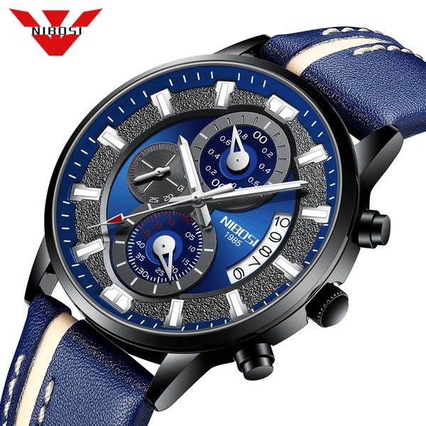 nibosi watch for chronograph sport mens watches quartz clock leather male wristwatch relogio masculino fashion gift men, Slivery;brown
nibosi watch for chronograph sport mens watches quartz clock leather male wristwatch relogio masculino fashion gift men, Slivery;brown